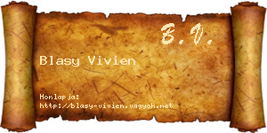 Blasy Vivien névjegykártya